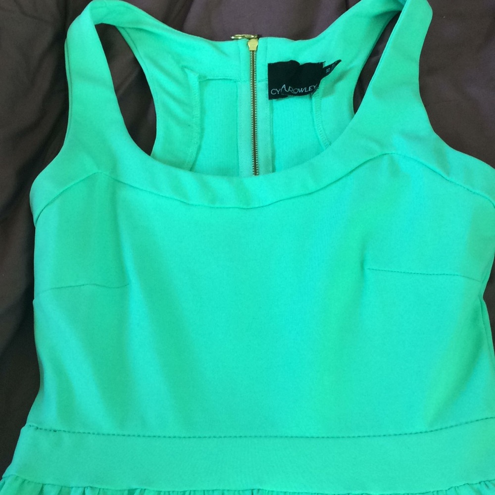 Bright teal Cynthia Rowley dress